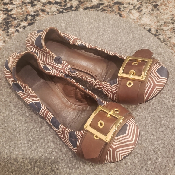 Tory Burch leather fabric flats - Picture 7 of 7